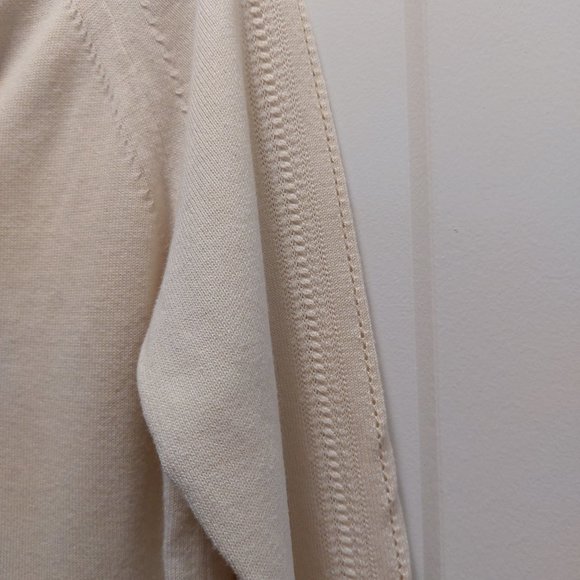 BANANA REPUBLIC Women's Button-Down Cardigan w/Sleeve Details - Ivory - Medium - Picture 6 of 12